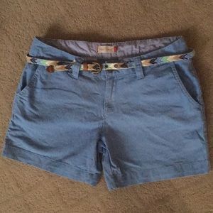 Red Camel Blue Cotton Shorts